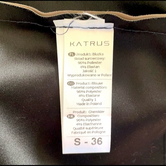 KATRUS Faux Leather Peplum Blouse - Picture 4 of 5